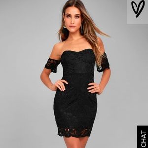 Beautiful Off the shoulder lace cocktail dress